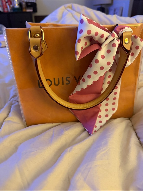 Louis Vuitton Handbags - Authentic lv shoppers bag handmade Tote with Pink scarf
